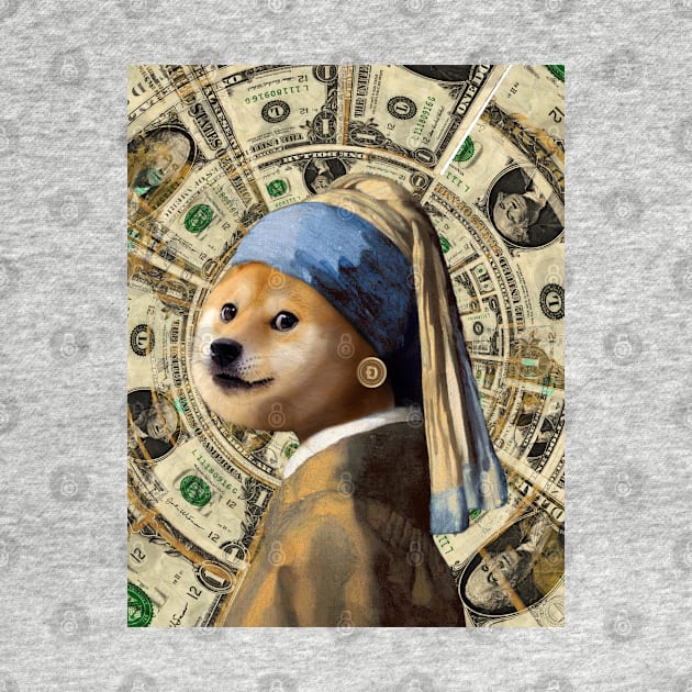 Doge with a Coin Earring by Serotonin